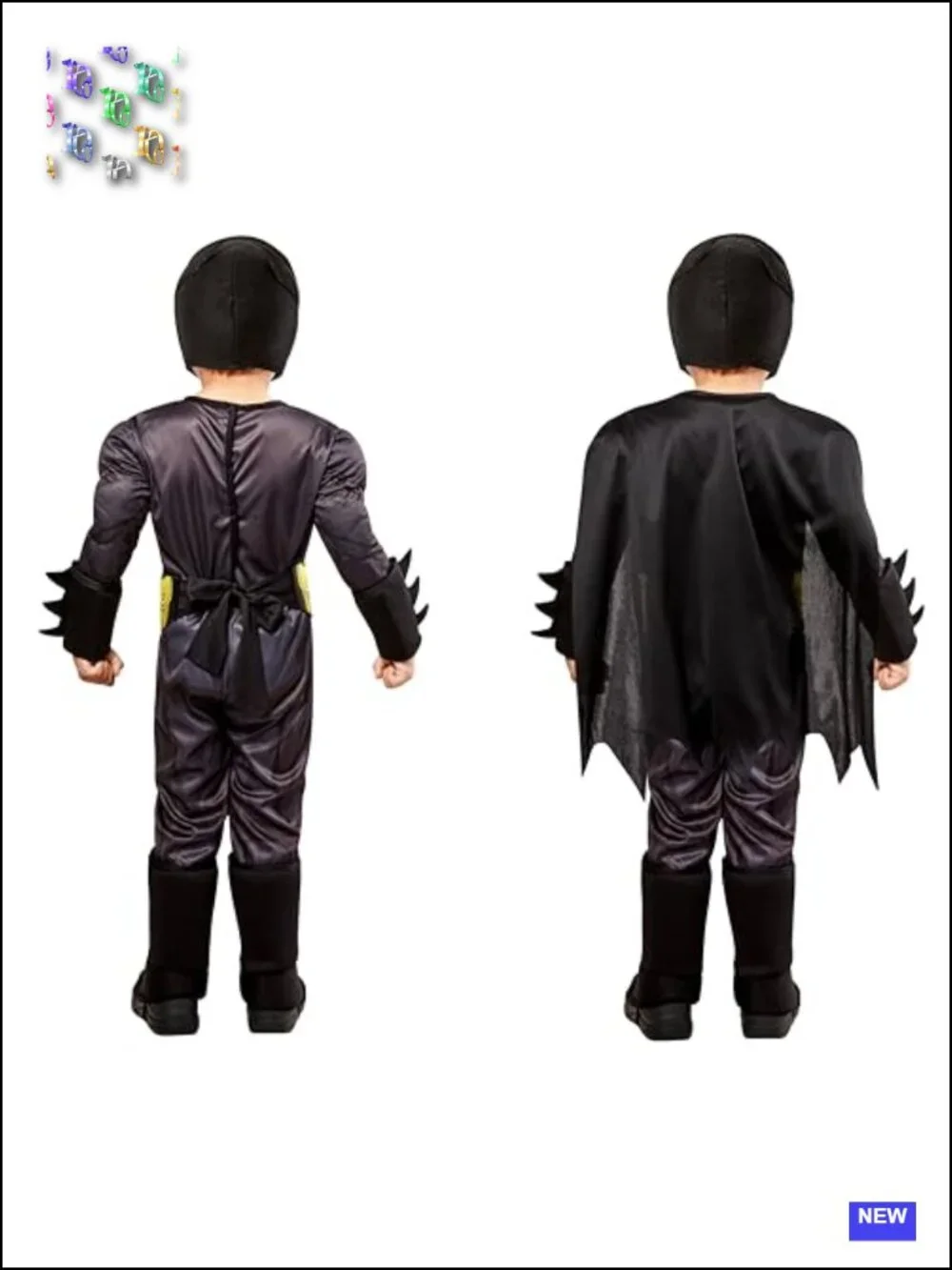 Batman Toddler Costume | Padded Jumpsuit Cape Mask Belt